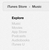 iTunes Store breadcrumbs